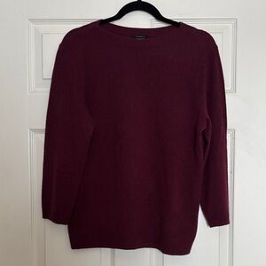 Talbots Rich Burgundy Cashmere Crew Neck Sweater